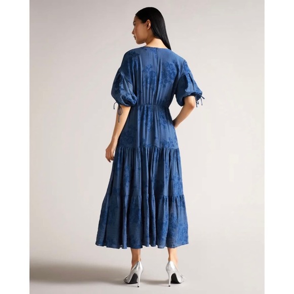 SOLD - NWT Ted Baker London Zilda Puff Sleeve Midi Dress - Picture 6 of 12